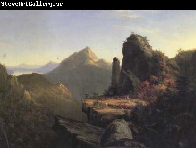 Thomas Cole Scene from The Last of the Mohicans Cora Kneeling at the Feet of Tamenund (mk13)